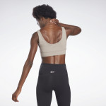 STUDIO REEBOK STRIPPED MINIMALIST BRA - LJÓSBRÚNN